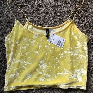 Velvet cropped cami